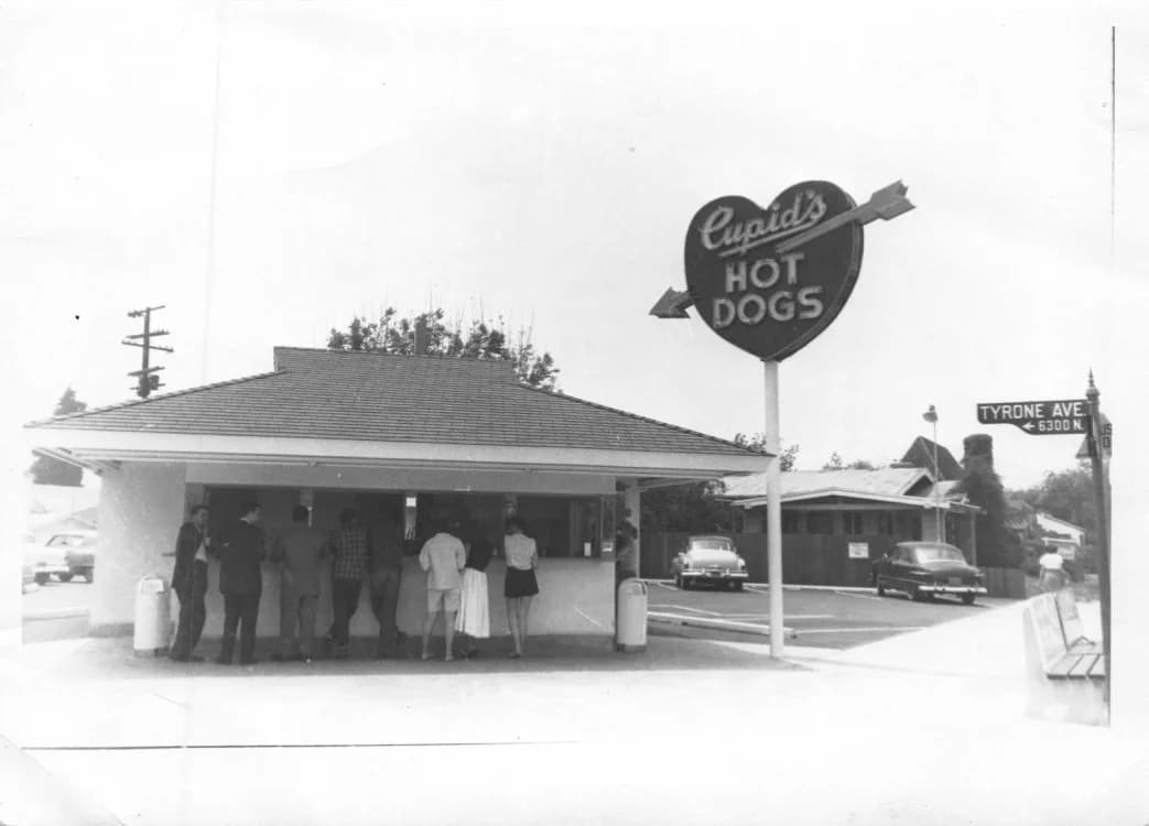 The original Cupid's Hot Dogs, circa 1950s